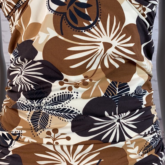 LA BLANCA Black/Brown/Cream 1pc Swimsuit Size: 8 - Picture 5 of 17